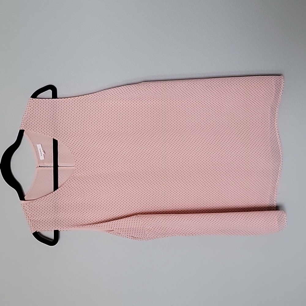 Pleione Romantic Soft Girl Spring 1X Pink Black sleeveless blouse